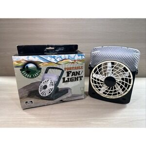 Ozark Trail 2-Speed Portable Battery Fan with Fluorescent Light Vintage Camping